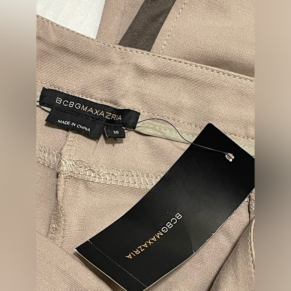 BCBG MAXAZRIA RIDING LEGGINGS PANTS WOMEN COLOR TAN KNEE-PATCH BREECH SIZE 30 - Picture 7 of 10